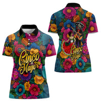 Cinco De Mayo Women Polo Shirt Mariachi Dancer - Vibrant Mexican Floral Fiesta Guitar Folk Art