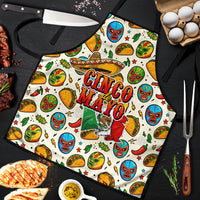 Cinco De Mayo Apron Lucha Libre Wrestler - Pop Art Comic Style Mexican Fiesta Taco