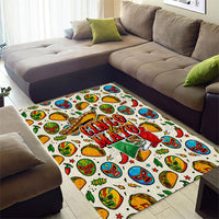 Cinco De Mayo Area Rug Lucha Libre Wrestler - Pop Art Comic Style Mexican Fiesta Taco