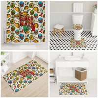 Cinco De Mayo Bathroom Set Lucha Libre Wrestler - Pop Art Comic Style Mexican Fiesta Taco