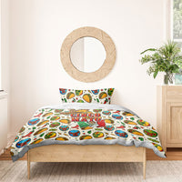 Cinco De Mayo Bedding Set Lucha Libre Wrestler - Pop Art Comic Style Mexican Fiesta Taco