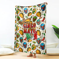 Cinco De Mayo Blanket Lucha Libre Wrestler - Pop Art Comic Style Mexican Fiesta Taco