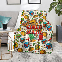 Cinco De Mayo Blanket Lucha Libre Wrestler - Pop Art Comic Style Mexican Fiesta Taco