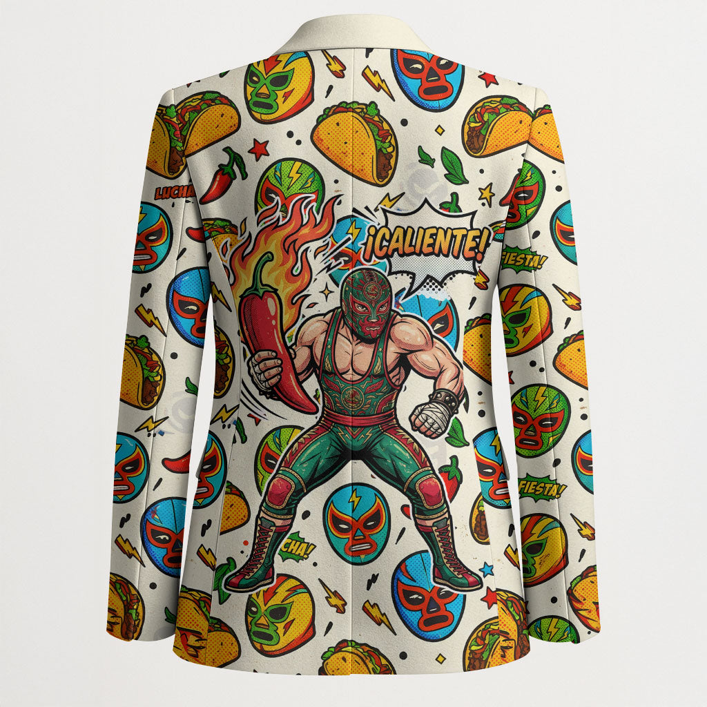 Cinco De Mayo Blazer Lucha Libre Wrestler - Pop Art Comic Style Mexican Fiesta Taco