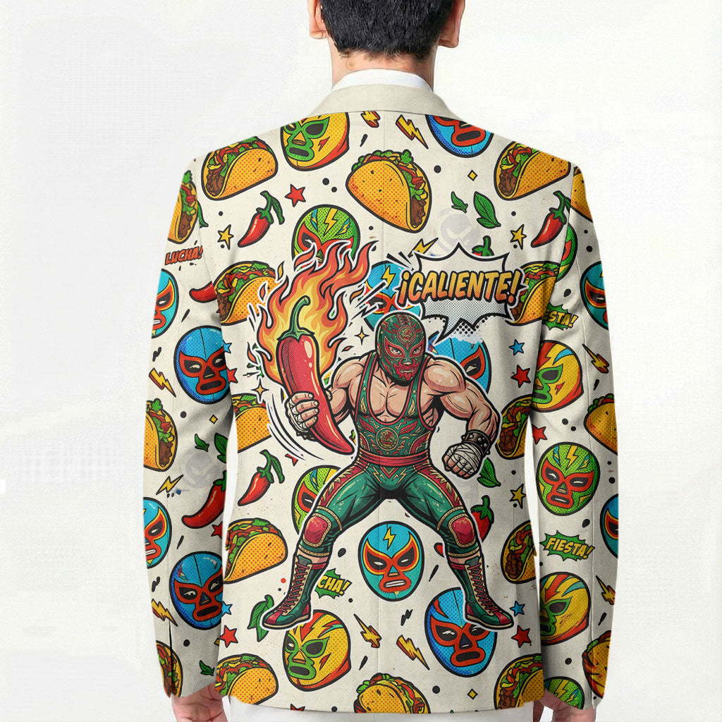 Cinco De Mayo Blazer Lucha Libre Wrestler - Pop Art Comic Style Mexican Fiesta Taco