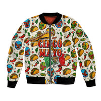 Cinco De Mayo Bomber Jacket Lucha Libre Wrestler - Pop Art Comic Style Mexican Fiesta Taco