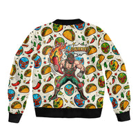 Cinco De Mayo Bomber Jacket Lucha Libre Wrestler - Pop Art Comic Style Mexican Fiesta Taco