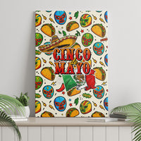 Cinco De Mayo Canvas Wall Art Lucha Libre Wrestler - Pop Art Comic Style Mexican Fiesta Taco