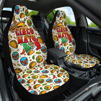 Cinco De Mayo Car Seat Cover Lucha Libre Wrestler - Pop Art Comic Style Mexican Fiesta Taco