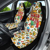 Cinco De Mayo Car Seat Cover Lucha Libre Wrestler - Pop Art Comic Style Mexican Fiesta Taco
