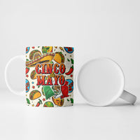 Cinco De Mayo Ceramic Mug Lucha Libre Wrestler - Pop Art Comic Style Mexican Fiesta Taco