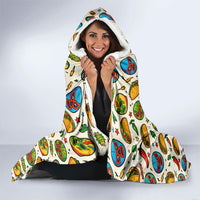 Cinco De Mayo Hooded Blanket Lucha Libre Wrestler - Pop Art Comic Style Mexican Fiesta Taco