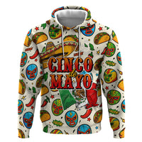 Cinco De Mayo Hoodie Lucha Libre Wrestler - Pop Art Comic Style Mexican Fiesta Taco