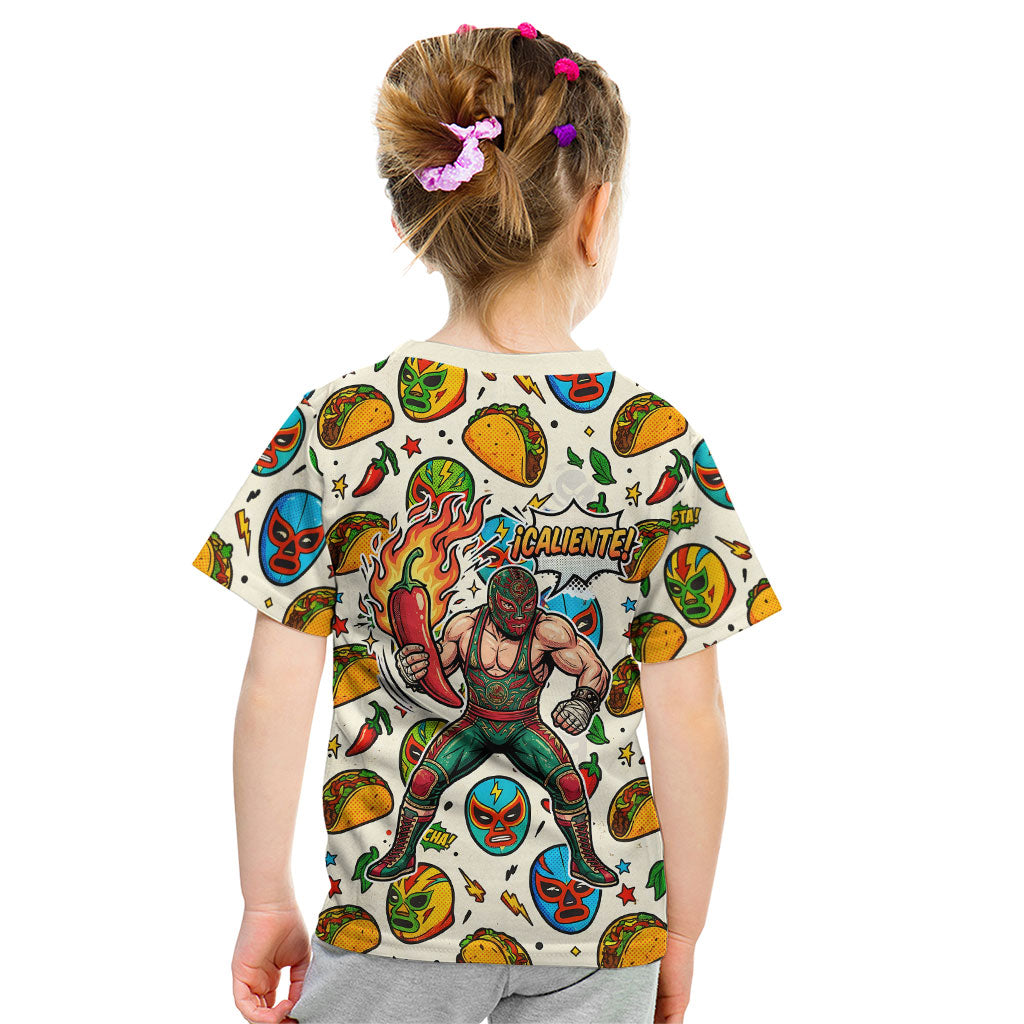 Cinco De Mayo Kid T Shirt Lucha Libre Wrestler - Pop Art Comic Style Mexican Fiesta Taco