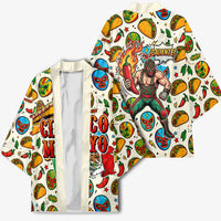Cinco De Mayo Kimono Lucha Libre Wrestler - Pop Art Comic Style Mexican Fiesta Taco