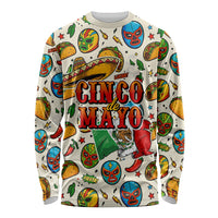 Cinco De Mayo Long Sleeve Shirt Lucha Libre Wrestler - Pop Art Comic Style Mexican Fiesta Taco