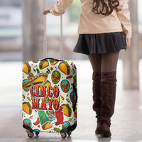 Cinco De Mayo Luggage Cover Lucha Libre Wrestler - Pop Art Comic Style Mexican Fiesta Taco