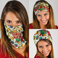 Cinco De Mayo Neck Gaiter Lucha Libre Wrestler - Pop Art Comic Style Mexican Fiesta Taco