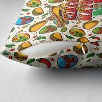 Cinco De Mayo Pillow Cover Lucha Libre Wrestler - Pop Art Comic Style Mexican Fiesta Taco