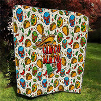 Cinco De Mayo Quilt Lucha Libre Wrestler - Pop Art Comic Style Mexican Fiesta Taco