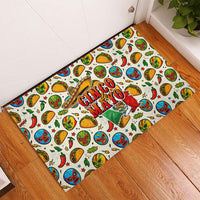 Cinco De Mayo Rubber Doormat Lucha Libre Wrestler - Pop Art Comic Style Mexican Fiesta Taco