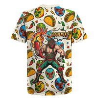 Cinco De Mayo Rugby Jersey Lucha Libre Wrestler - Pop Art Comic Style Mexican Fiesta Taco