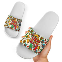 Cinco De Mayo Slide Sandals Lucha Libre Wrestler - Pop Art Comic Style Mexican Fiesta Taco