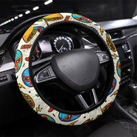 Cinco De Mayo Steering Wheel Cover Lucha Libre Wrestler - Pop Art Comic Style Mexican Fiesta Taco