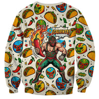 Cinco De Mayo Sweatshirt Lucha Libre Wrestler - Pop Art Comic Style Mexican Fiesta Taco