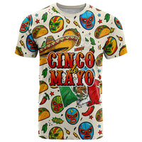 Cinco De Mayo T Shirt Lucha Libre Wrestler - Pop Art Comic Style Mexican Fiesta Taco