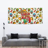 Cinco De Mayo Tapestry Lucha Libre Wrestler - Pop Art Comic Style Mexican Fiesta Taco