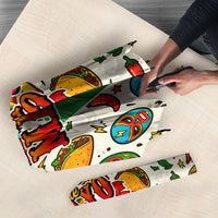 Cinco De Mayo Umbrella Lucha Libre Wrestler - Pop Art Comic Style Mexican Fiesta Taco