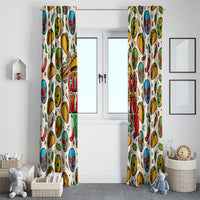 Cinco De Mayo Window Curtain Lucha Libre Wrestler - Pop Art Comic Style Mexican Fiesta Taco