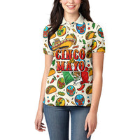 Cinco De Mayo Women Polo Shirt Lucha Libre Wrestler - Pop Art Comic Style Mexican Fiesta Taco