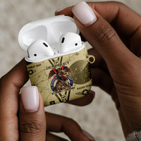 Double V Campaign Tuskegee Airmen AirPods Case Vintage Military Aviation P-51 Mustang World War II Art