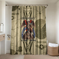 Double V Campaign Tuskegee Airmen Bathroom Set Vintage Military Aviation P-51 Mustang World War II Art
