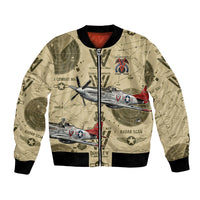 Double V Campaign Tuskegee Airmen Bomber Jacket Vintage Military Aviation P-51 Mustang World War II Art