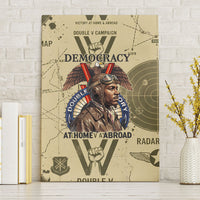 Double V Campaign Tuskegee Airmen Canvas Wall Art Vintage Military Aviation P-51 Mustang World War II Art