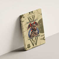 Double V Campaign Tuskegee Airmen Canvas Wall Art Vintage Military Aviation P-51 Mustang World War II Art