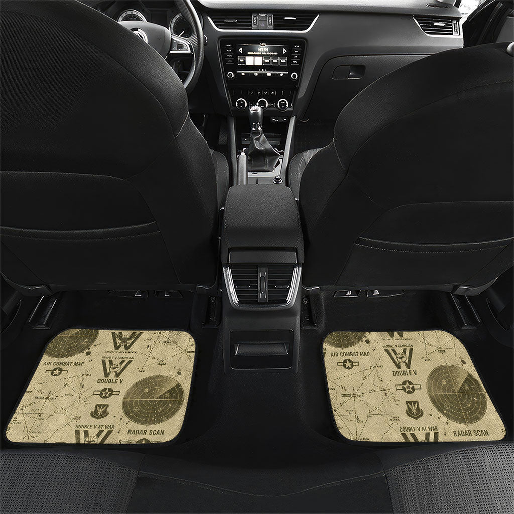 Double V Campaign Tuskegee Airmen Car Mats Vintage Military Aviation P-51 Mustang World War II Art
