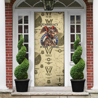 Double V Campaign Tuskegee Airmen Door Cover Vintage Military Aviation P-51 Mustang World War II Art