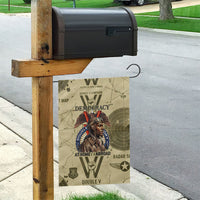 Double V Campaign Tuskegee Airmen Garden Flag Vintage Military Aviation P-51 Mustang World War II Art