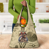 Double V Campaign Tuskegee Airmen Grocery Bag Vintage Military Aviation P-51 Mustang World War II Art