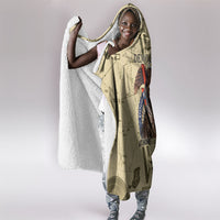 Double V Campaign Tuskegee Airmen Hooded Blanket Vintage Military Aviation P-51 Mustang World War II Art