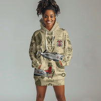 Double V Campaign Tuskegee Airmen Hoodie Dress Vintage Military Aviation P-51 Mustang World War II Art