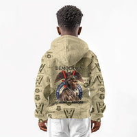 Double V Campaign Tuskegee Airmen Kid Hoodie Vintage Military Aviation P-51 Mustang World War II Art