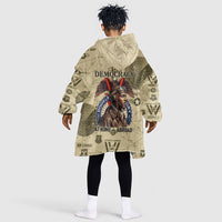 Double V Campaign Tuskegee Airmen Kid Wearable Blanket Hoodie Vintage Military Aviation P-51 Mustang World War II Art