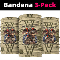 Double V Campaign Tuskegee Airmen Neck Gaiter Vintage Military Aviation P-51 Mustang World War II Art