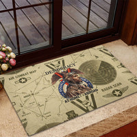 Double V Campaign Tuskegee Airmen Rubber Doormat Vintage Military Aviation P-51 Mustang World War II Art