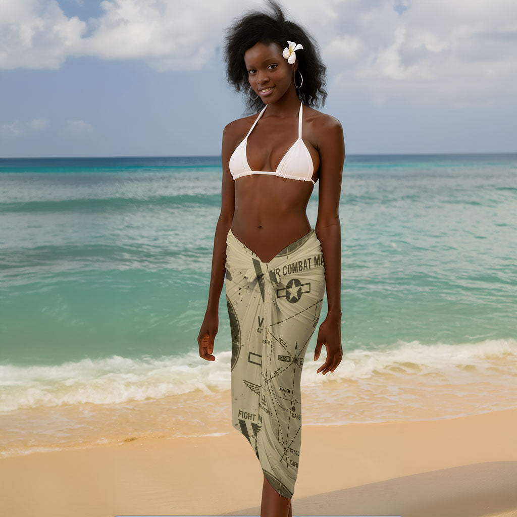 Double V Campaign Tuskegee Airmen Sarong Vintage Military Aviation P-51 Mustang World War II Art